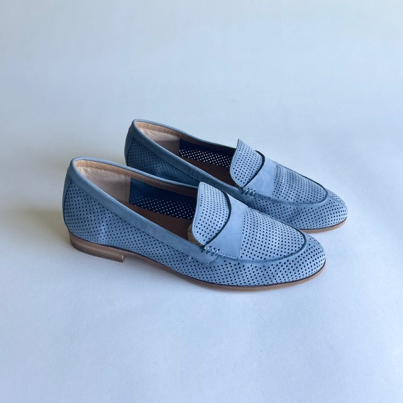 Corso Como Blue Leather Loafers size 8 - Picture 3 of 15